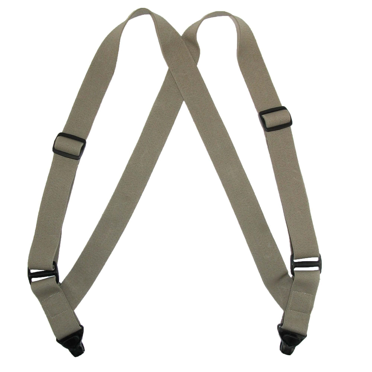 Men's Elastic Side Plastic Clip TSA Compliant Airport Suspenders