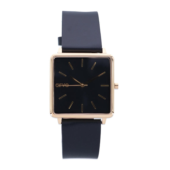 Time Squared Black Dial Watch