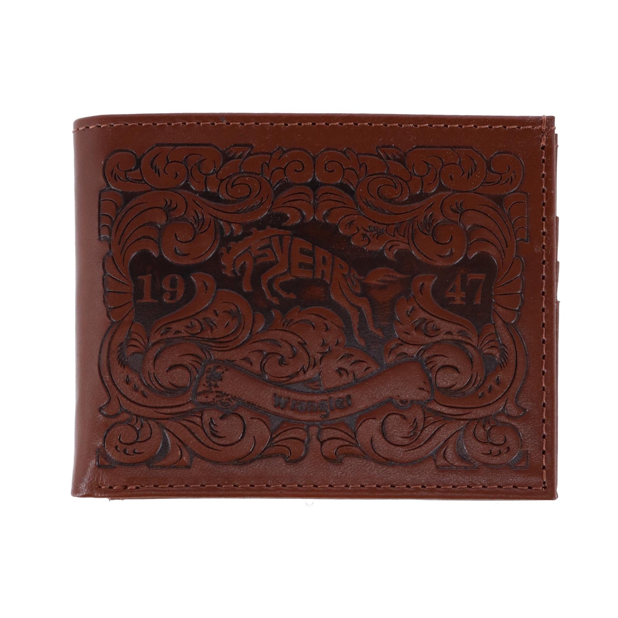 Wrangler Men's Leather Bifold Wallet