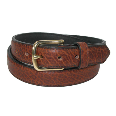 Men's Bison Leather Belt by Boston Leather | Dress Belts at BeltOutlet.com