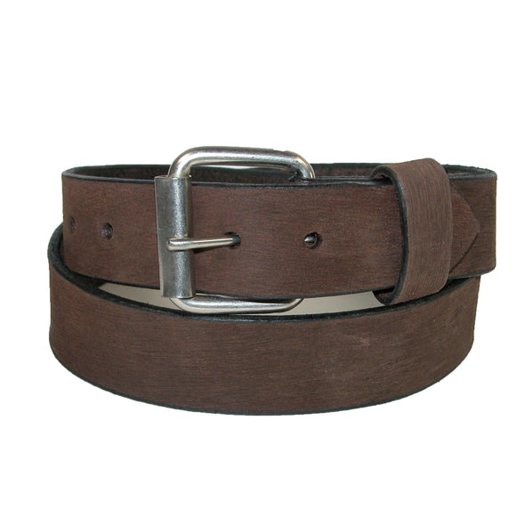 Men's Bark Leather Belt by Boston Leather | Removable Buckle Belts at ...