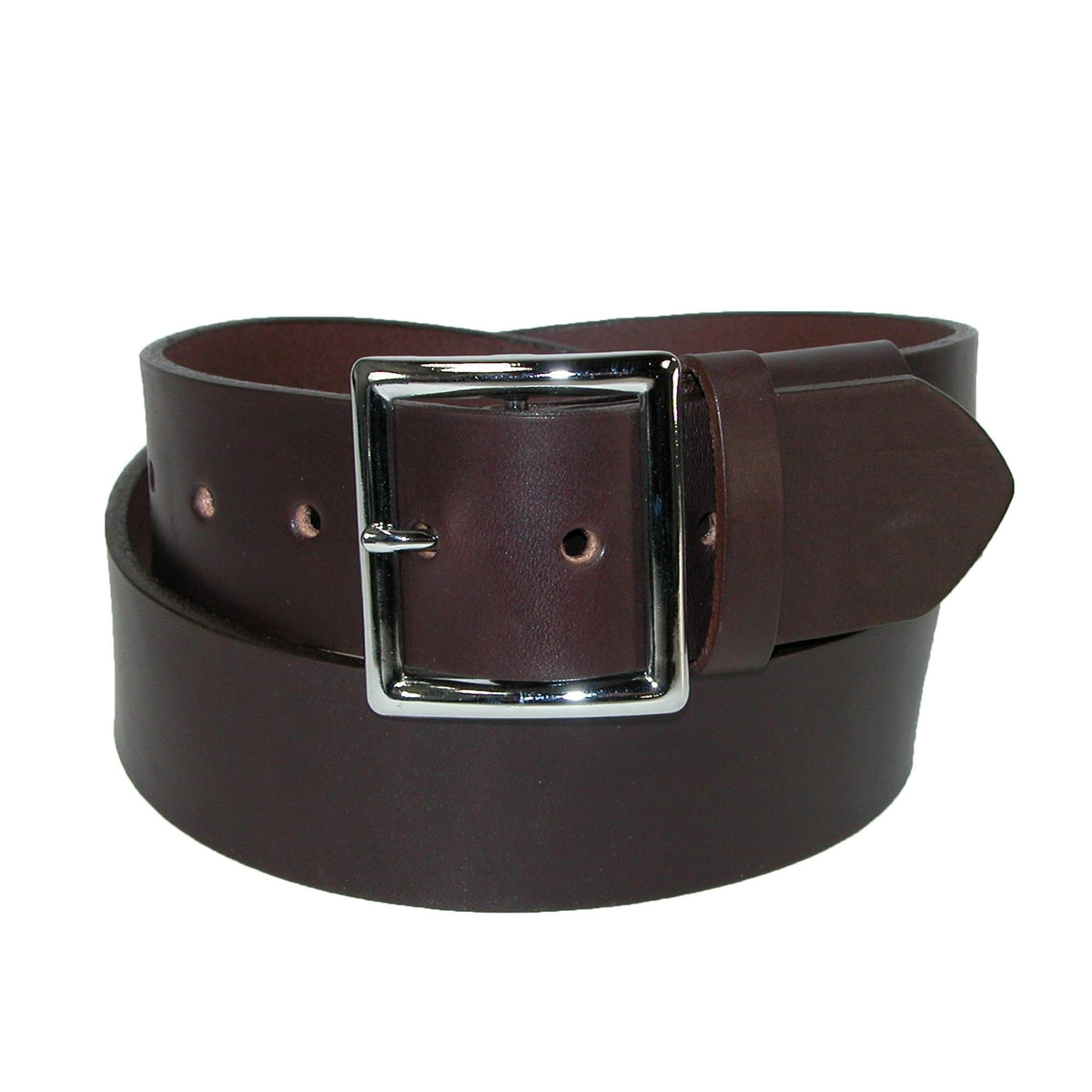 Boston Leather Men's Big & Tall Leather Garrison Belt with Hidden Elas