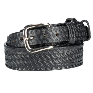 Men's Basketweave Leather Ranger Belt by Boston Leather | Work Belts at ...