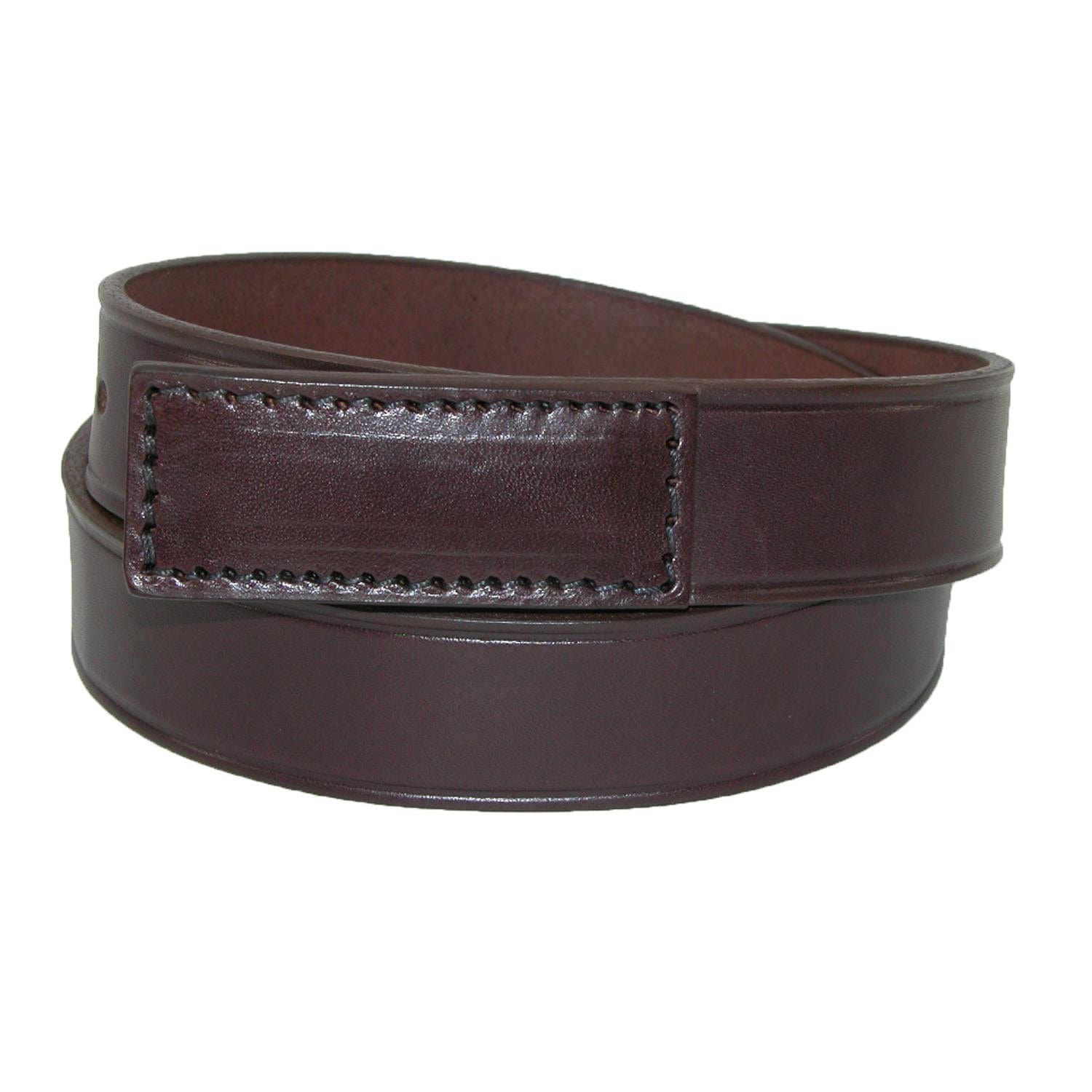 Boston Leather Mens Leather 1 3/8 inch hook and loop No Scratch Work Belt