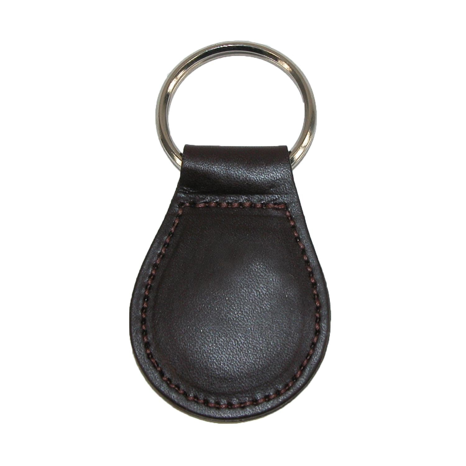 Black Leather Key Fob, Made in USA