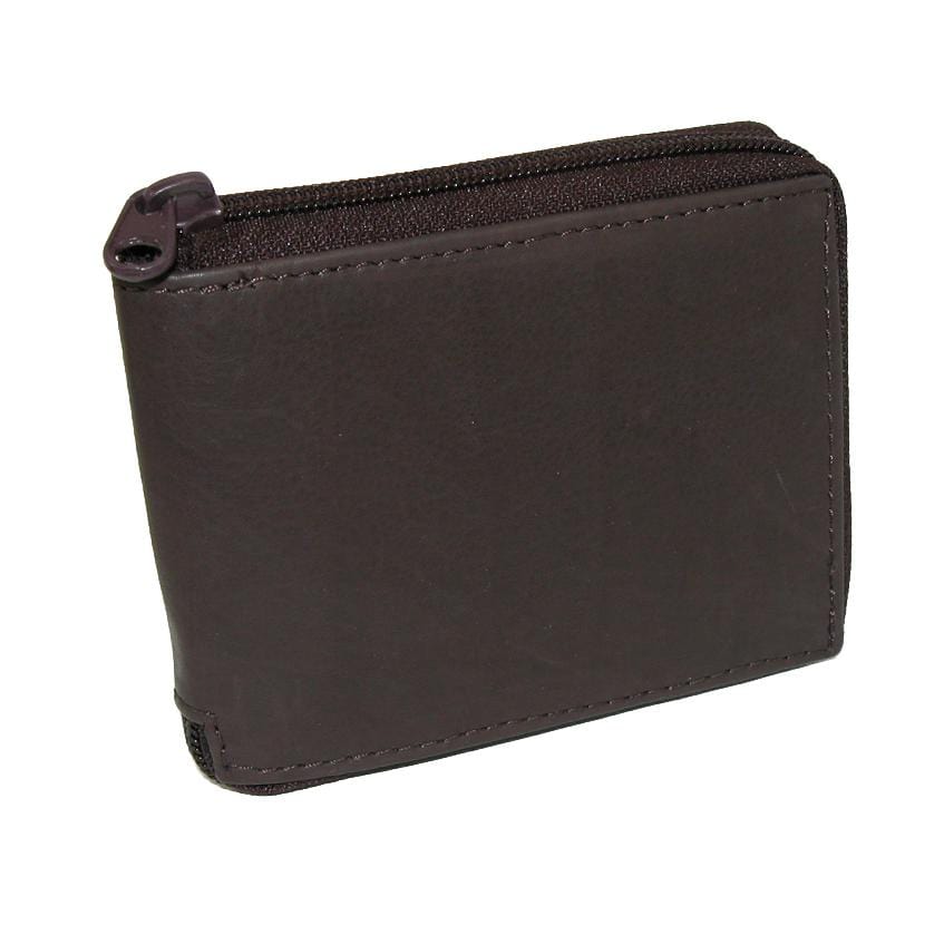 Men's Leather Zippered Bifold Wallet by Paul & Taylor | Zip-Around ...