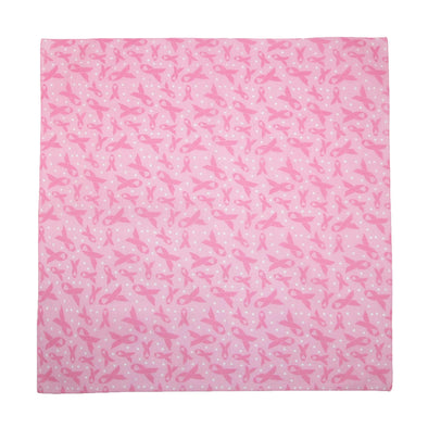 Women's Cotton Pink Ribbon Breast Cancer Awareness Bandanas