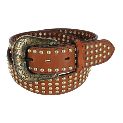 Women's Gold Studded Western Belt