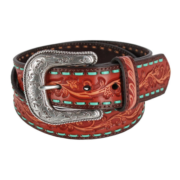 Women's Floral Embossed Lace Western Belt