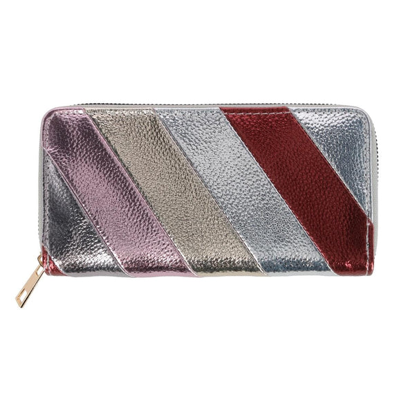 Women's Vegan Leather Rainbow Striped Wallet