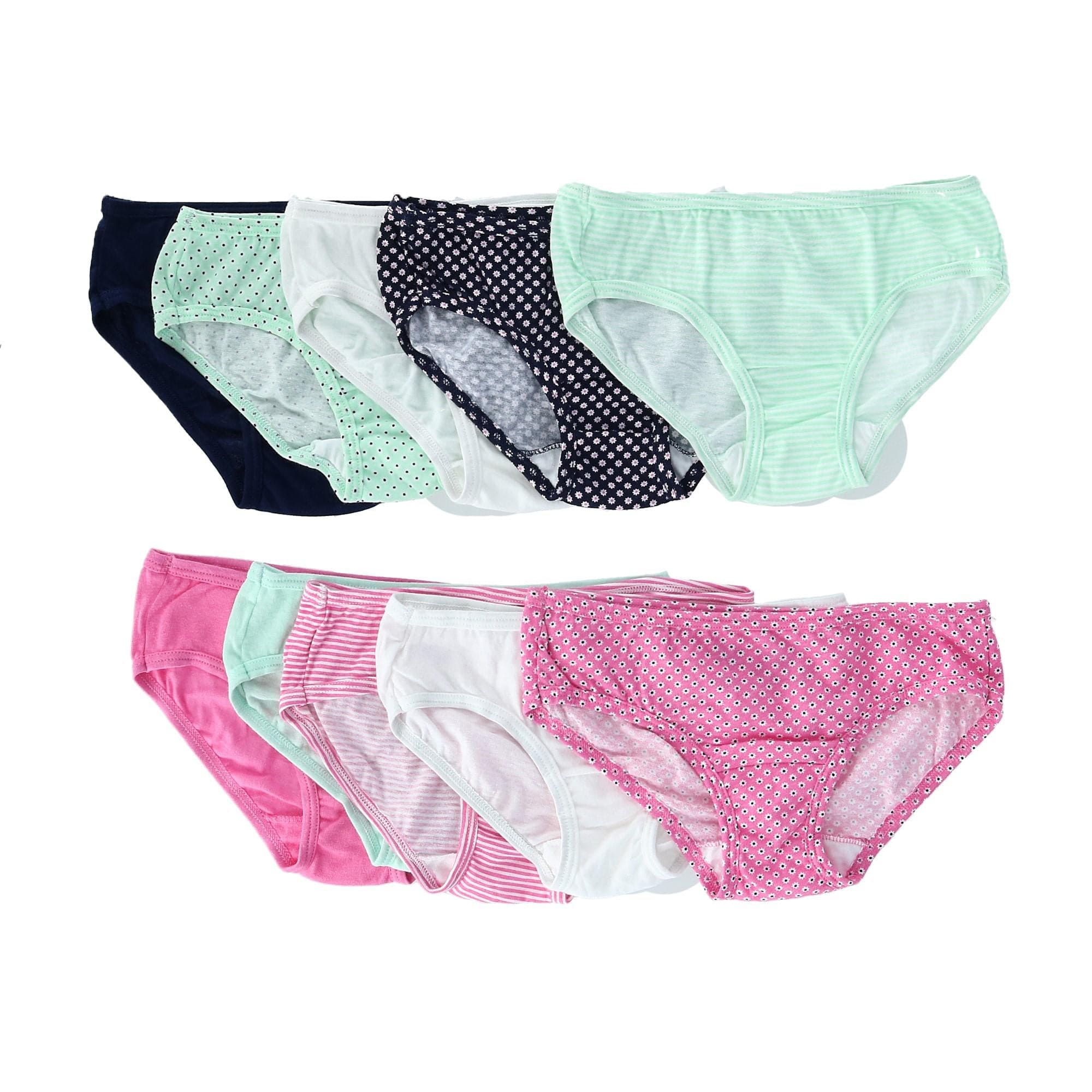 Fruit Of The Loom Girls Panties Underwear Size 6 Bikini 14-Pack