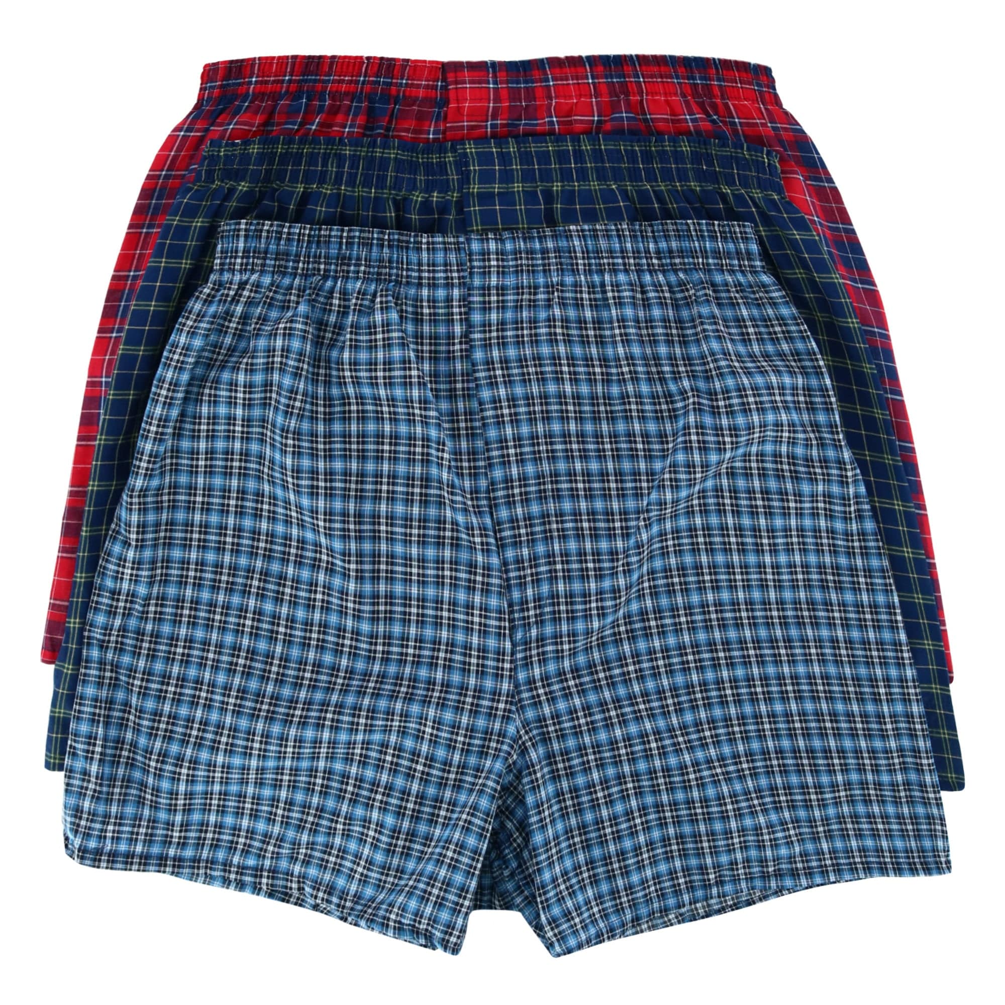 Men's Plaid Tartan Boxer Underwear (3 Pack) by Fruit of the Loom ...