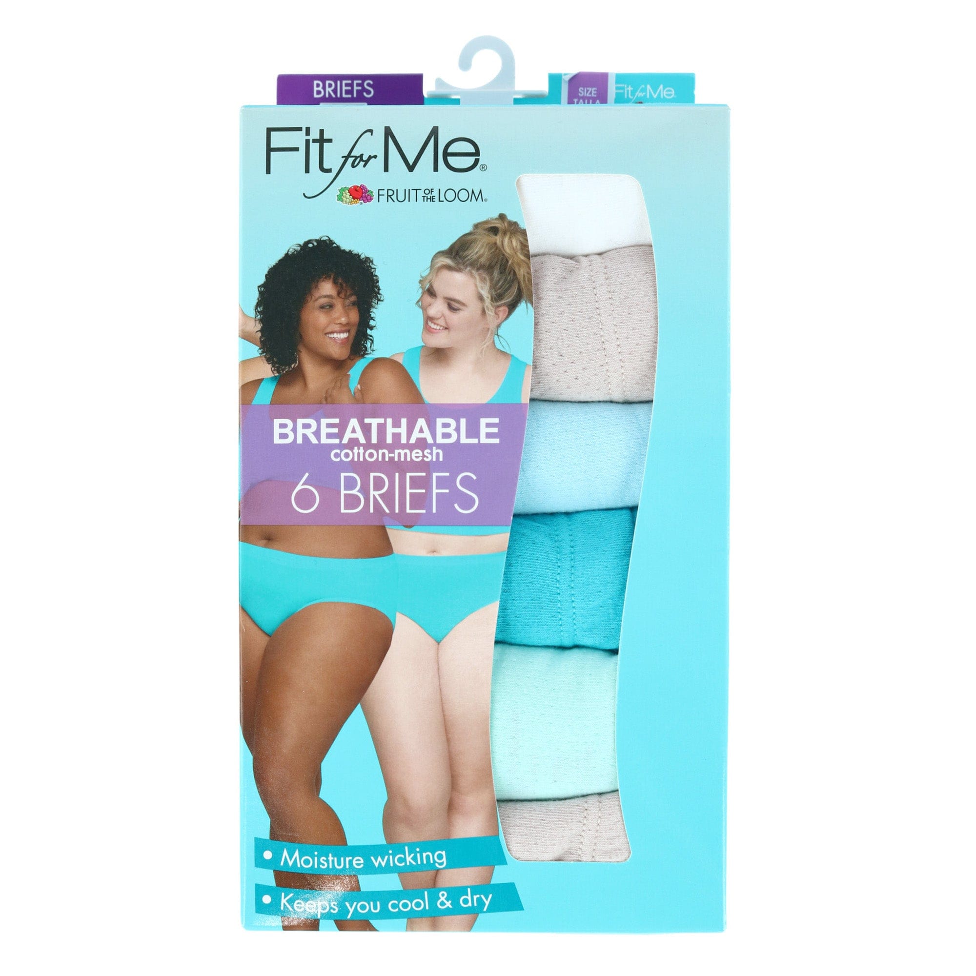 Fruit Of The Loom Womens Plus-Size 5 Pack Fit For Me Breathable