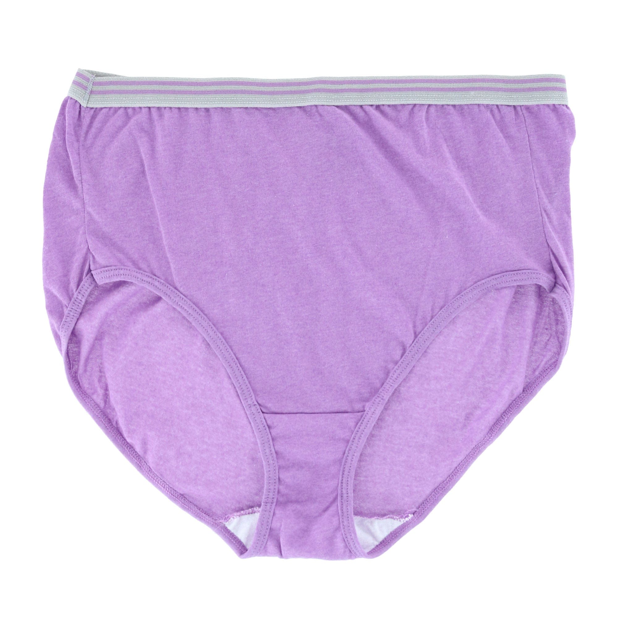 Womens Plus Size Fit For Me Comfort Covered Cotton assorted Brief 6 Pa –