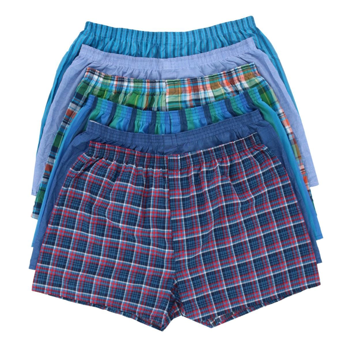 Men's Big and Tall Tartan Boxers Assorted (6 Pack) by Fruit of the Loom ...