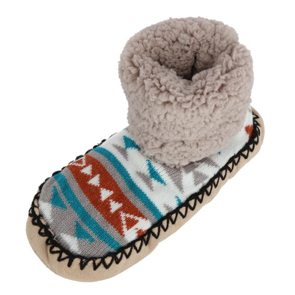 Women's Aztec Print Foldover Bootie Slipper