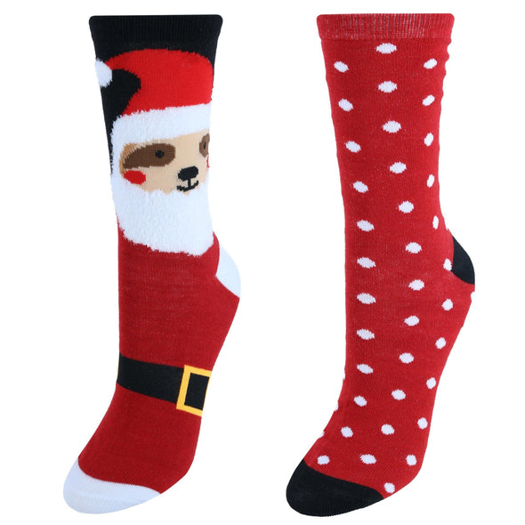 Women's 2 Pack Butter and Flat Knit Holiday Sock Combo Set