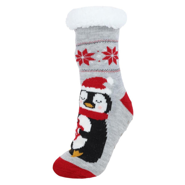 Women's Soft and Cozy Novelty Sherpa Lined Slipper Socks