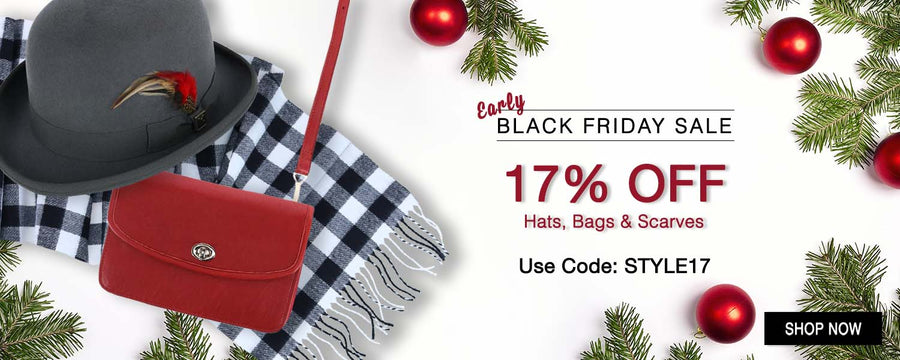 Early Black Friday Sale: 17% off hats, bags & scarves! Use code STYLE17 width=