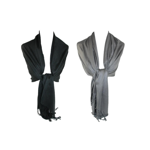 Women's Pashmina Shawl Wrap Scarf (Pack of 2)