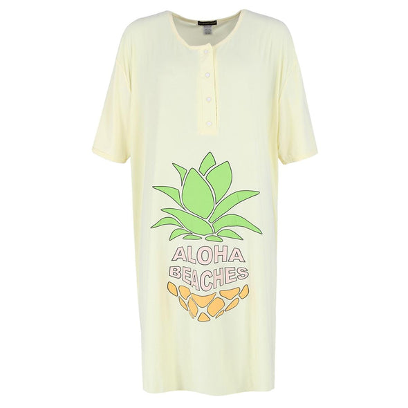 Women's Aloha Beaches Short Sleeve Night Shirt