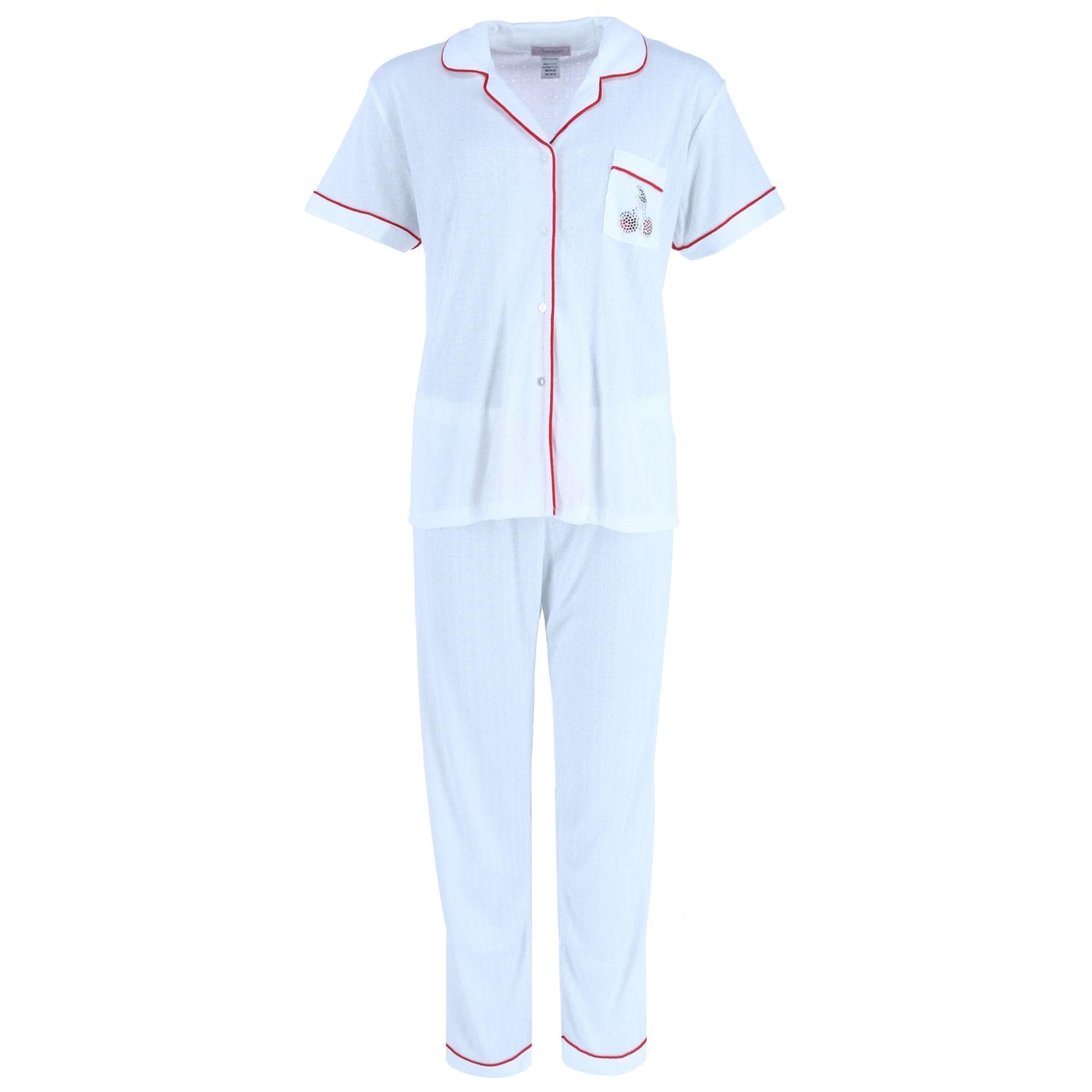 Mentally Exhausted Pointelle Short Sleeve Pajama Set (Women's) 