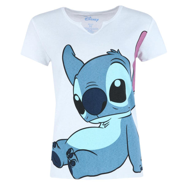 Women's Disney Stitch Short Sleeve V-Neck T-Shirt