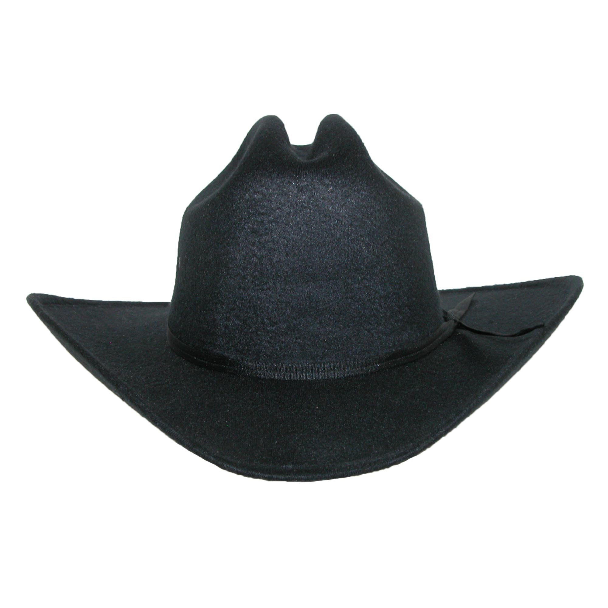 Ctm Men's Wool Felt Wide Brim Cattleman Cowboy Western Hat, Medium, Black :  Target