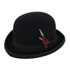 Men's Wool High Derby Hat with Grosgrain Hatband