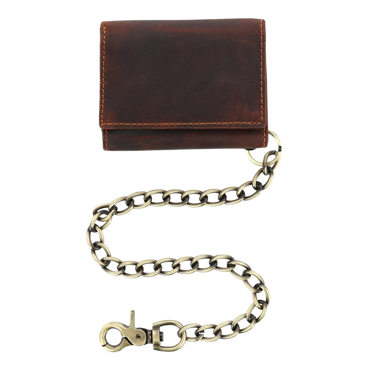 Men's RFID Vintage Leather Trifold Chain Wallet by Cazoro | Chain ...