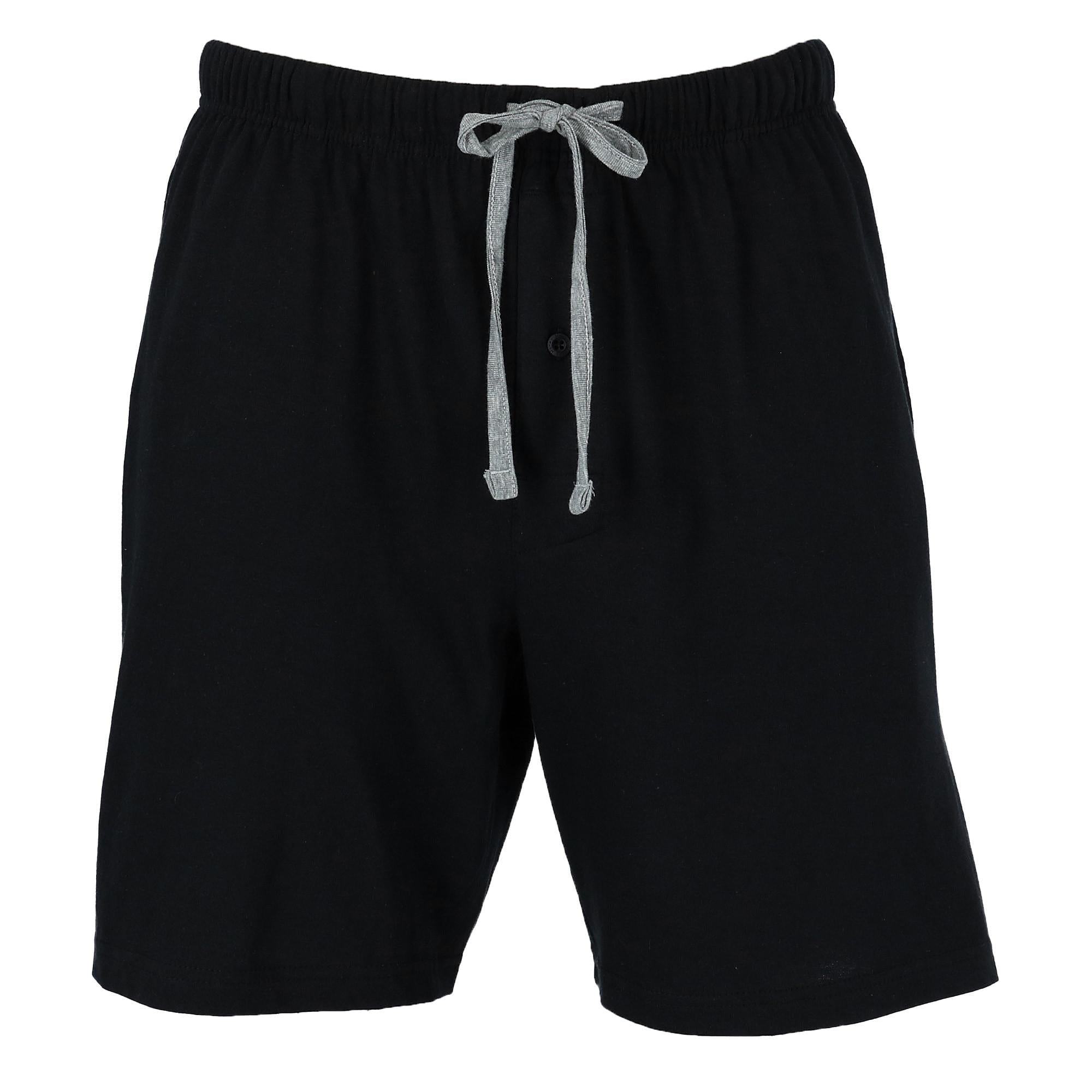 Hanes Mens 2-Pack Woven Stretch Pajama Short, Black/Black, Medium at   Men's Clothing store