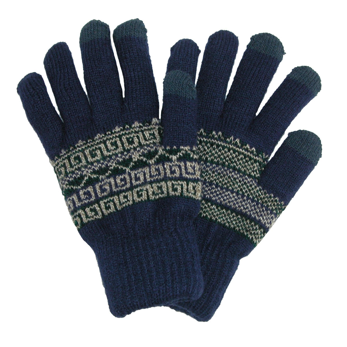 Men's Fairisle Touchscreen Gloves by CTM | Gloves at BeltOutlet.com