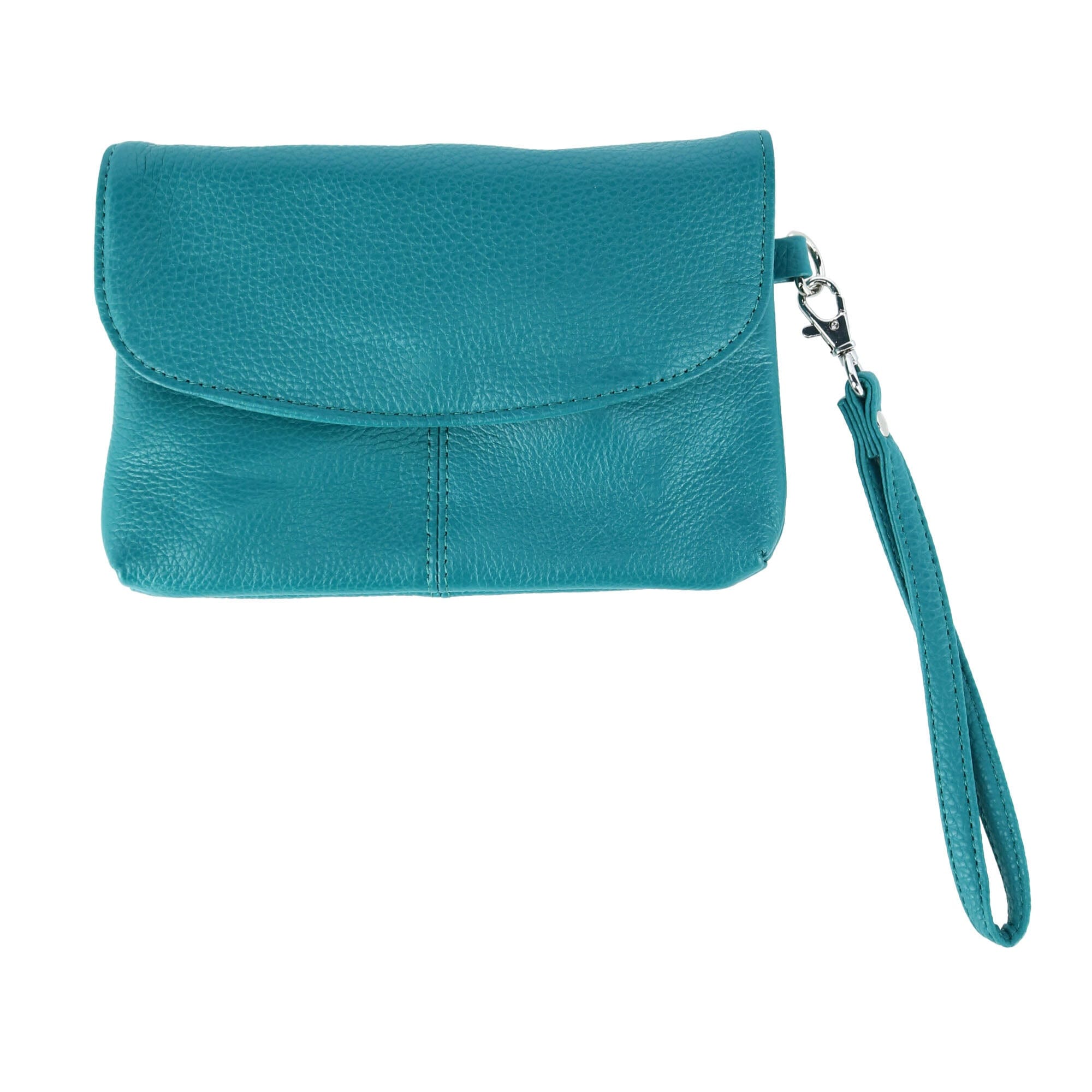 Leather Clutch with outlets Removable Strap