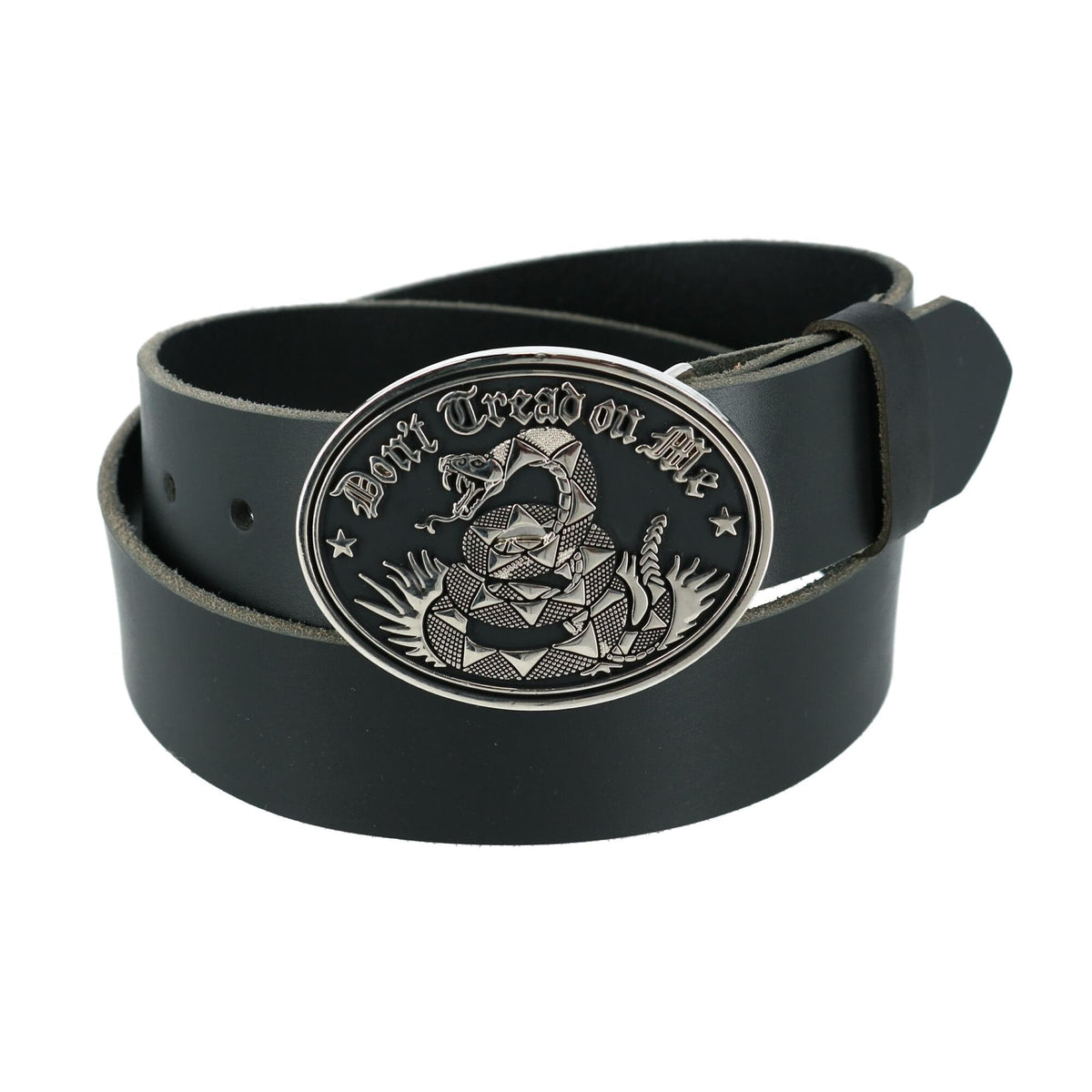 Men's Bridle Belt with Don't Tread on Me Buckle (2 Buckle Set) by CTM ...