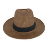 Men's Flat Brim Straw Fedora Hat