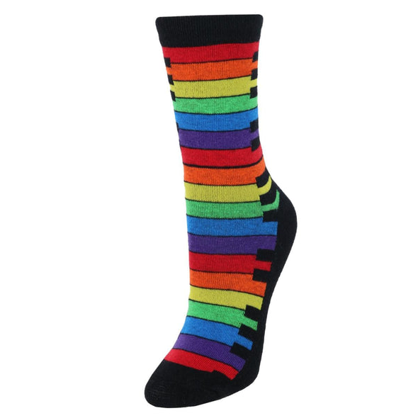 Women's Rainbow Keys Pride Novelty Socks (1 Pair)