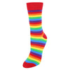 Women's Rainbow Striped Soft Novelty Socks (1 Pair)