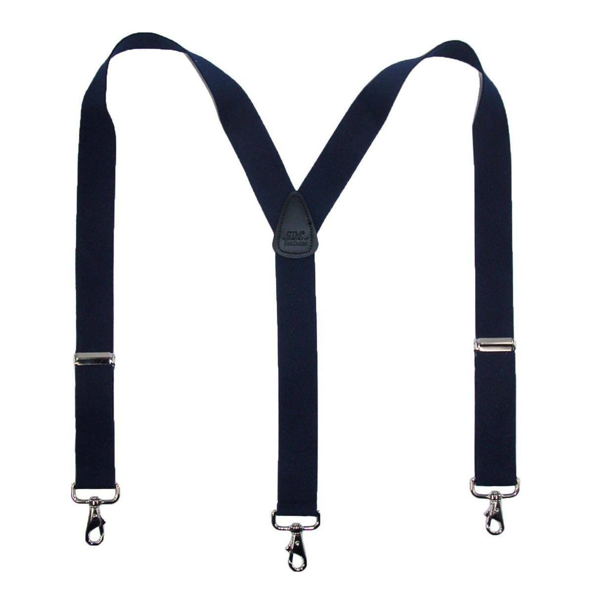 Men's Elastic Solid Color Suspender With Metal Swivel Hook Clip End By 