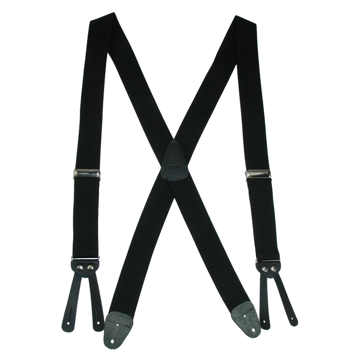Men's Elastic Basic X-Back Button-End Suspenders by CTM | Button-End ...