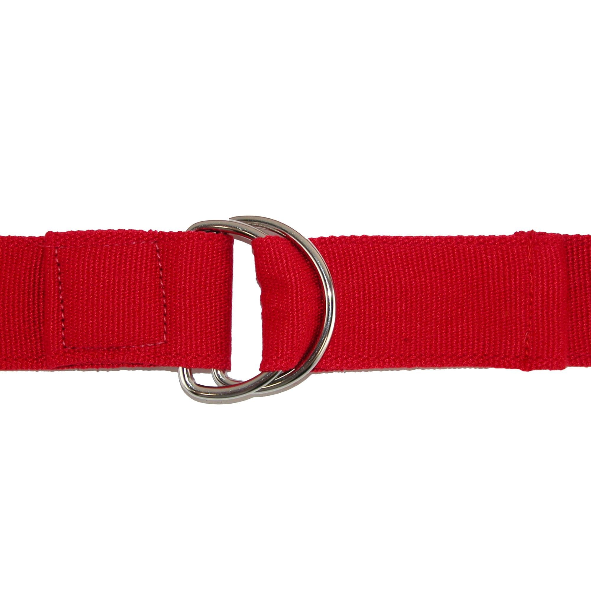 Canvas Web Belt Double D-Ring Buckle 1.5 Wide with Metal Tip