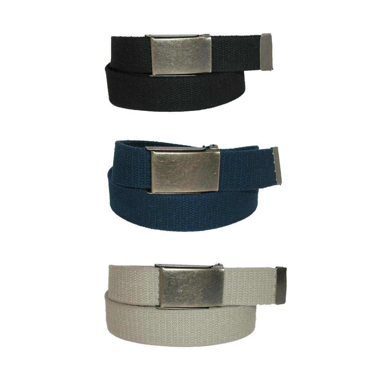 Men S Big And Tall Belt With Flip Top Brass Buckle Pack Of 3 By Ctm Removable Buckle Belts At