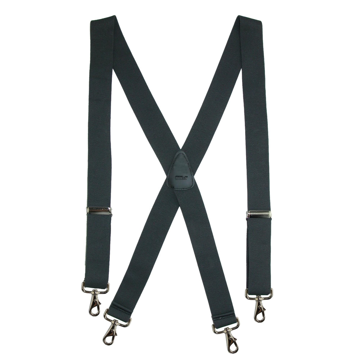 CTM® Men's Elastic Solid Color X-Back Suspender with Swivel Hook Ends