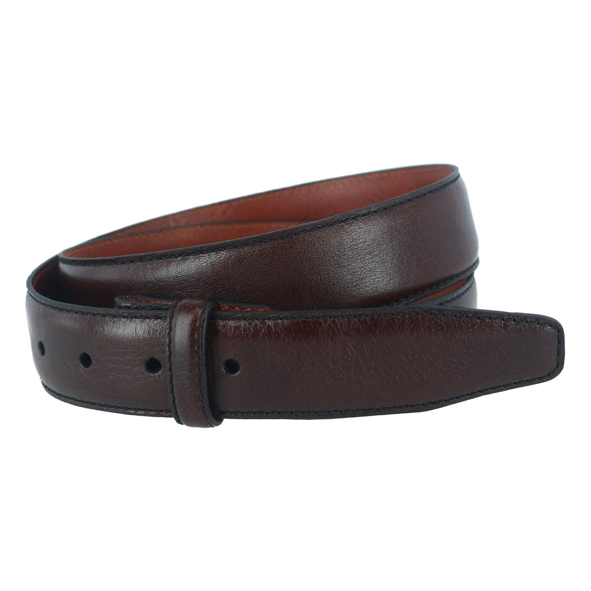 Pebble Grain Leather No Buckle Harness Belt Strap by Trafalgar ...