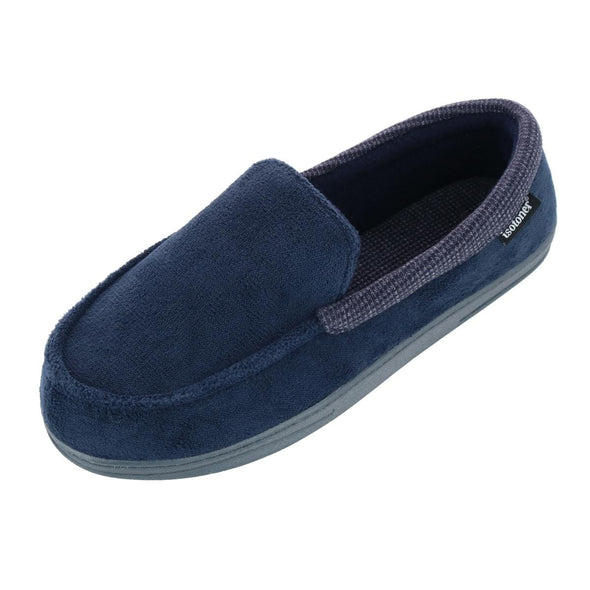 Men's Microterry and Waffle Travis Moccasin Slipper