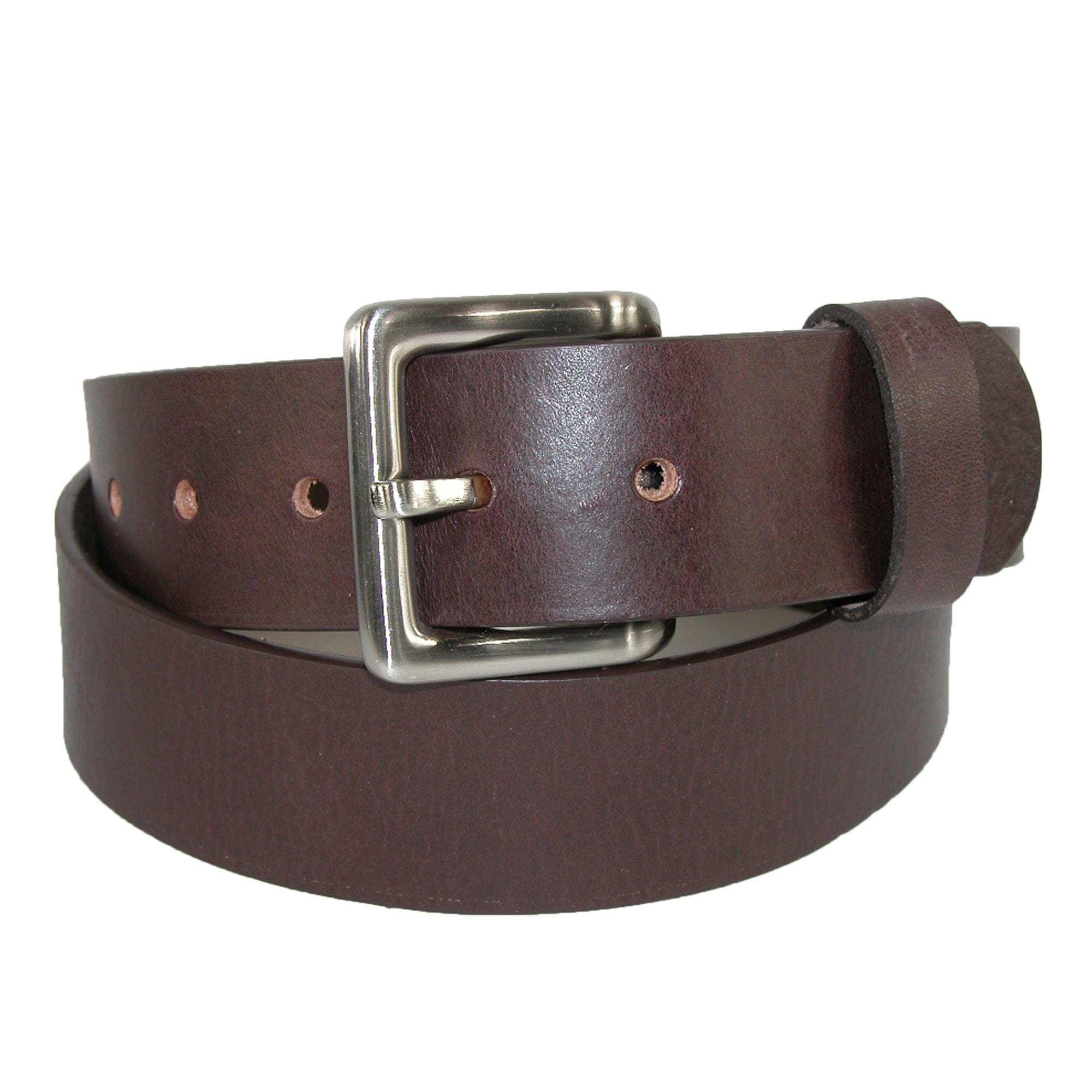 Men's Leather Bridle Belt with Removable Buckle by CTM | Removable ...