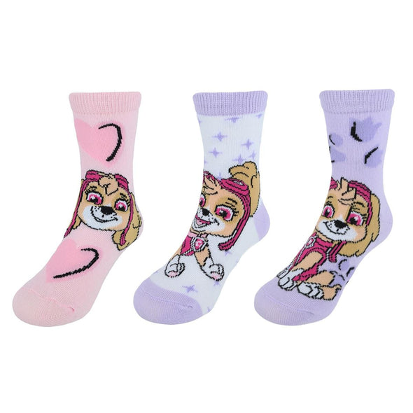 Girl's Nickelodeon Paw Patrol Skye Power Crew Novelty Socks (3 Pack)