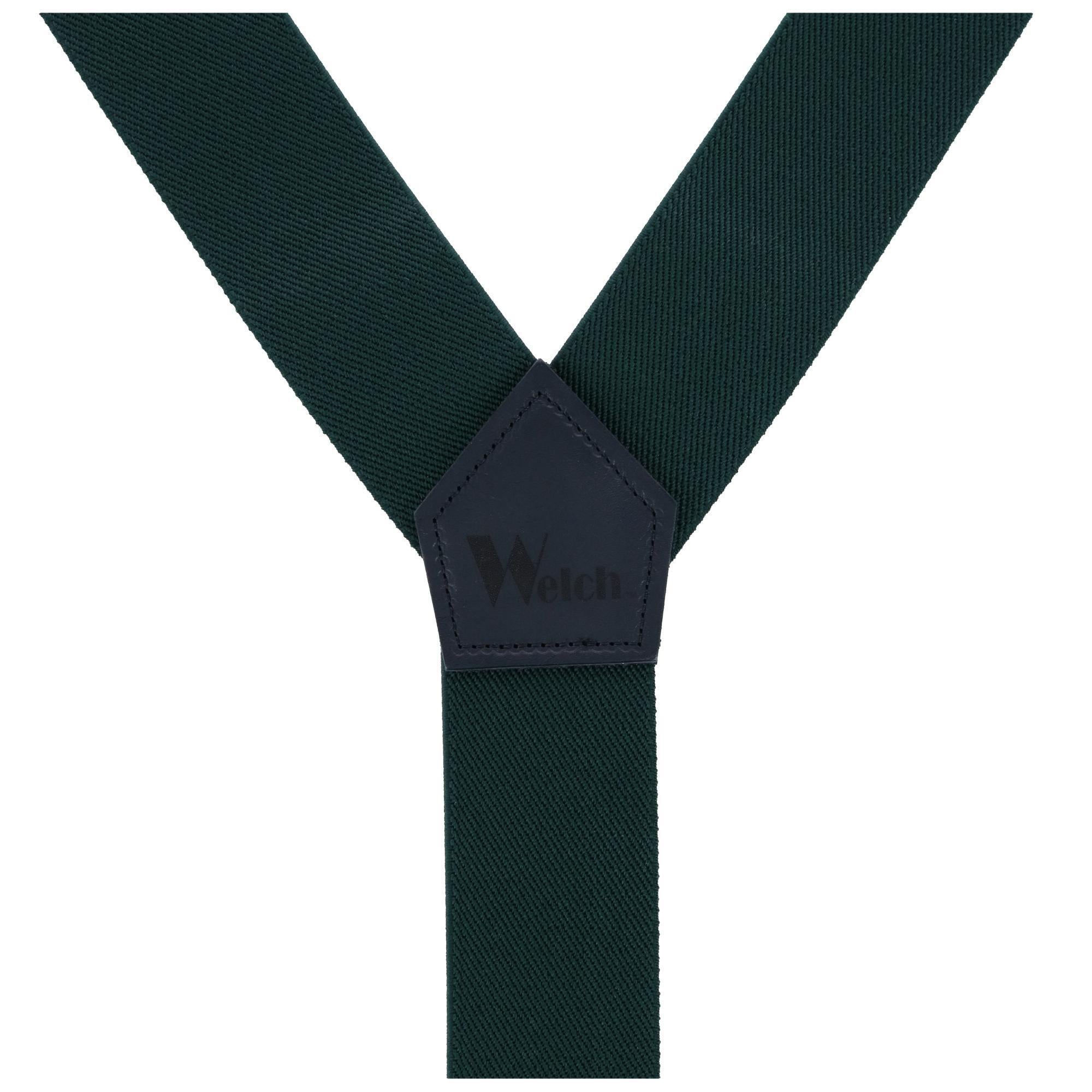 Welch Men's Big & Tall Elastic Clip-End 2 inch Work Suspenders - Black