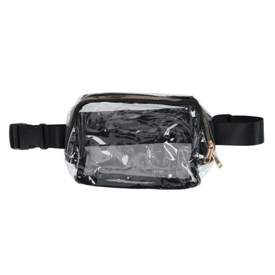 Unisex Stadium Approved Clear Belt Bag with Mesh Pockets