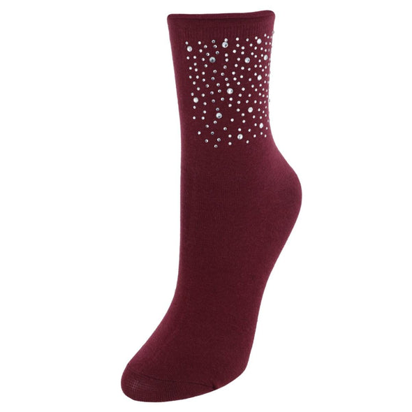 Women's Sparkling Rhinestone Soft Socks (1 Pair)