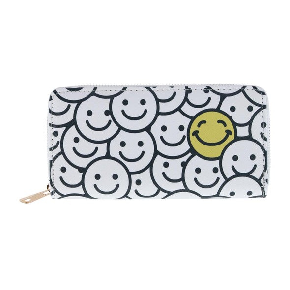 Women's Smiley Face Zipper Wallet